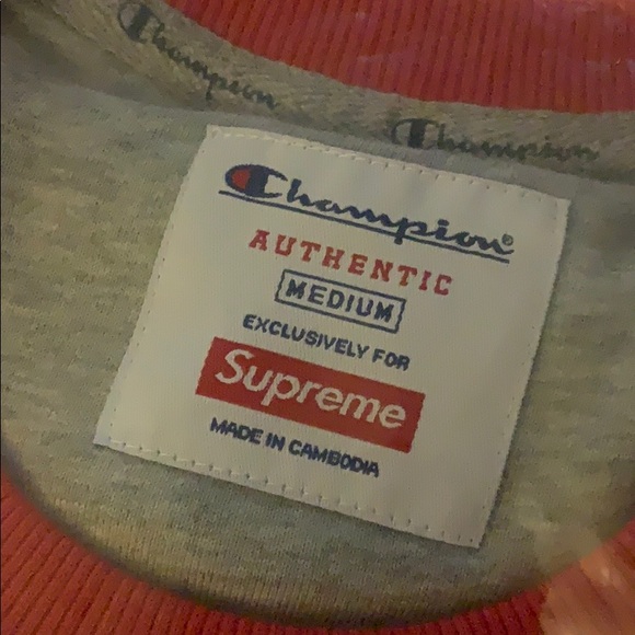 Supreme/Champion Chrome Crewneck Red - Picture 4 of 4